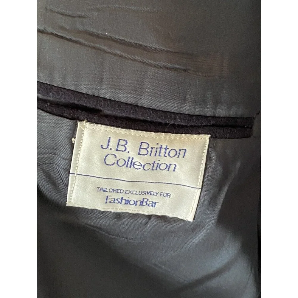 J. B. Britton Collection Navy Camel Hair Blazer Men's 42L Jacket Vintage - Picture 12 of 14